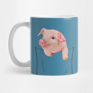 Cute Piggy In My Pocket | Pocket design Mug